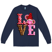 Navy love valentines day gnomes Long Sleeve Tee - RanaPortraitStore