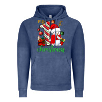 Vintage Denim My 1st. Christmas with cute snowman Vintage Hoodie - NancyCooperArtShop