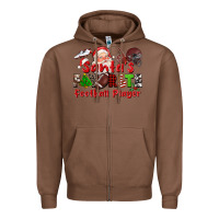 Chestnut santas favorite  football player Zipper Hoodie - CowGirlArtShop