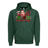 Sports Green santas favorite  football player Zipper Hoodie - CowGirlArtShop