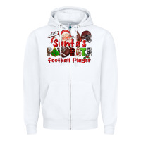 White santas favorite  football player Zipper Hoodie - CowGirlArtShop