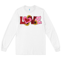 White valentines day love sunflowers Long Sleeve Tee - RanaPortraitStore