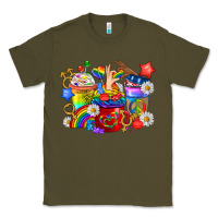 Army Green LGBTQ+ Pride Coffee Cups Classic Tee - BundleAndBundleShop