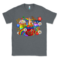 Charcoal Heather LGBTQ+ Pride Coffee Cups Classic Tee - BundleAndBundleShop
