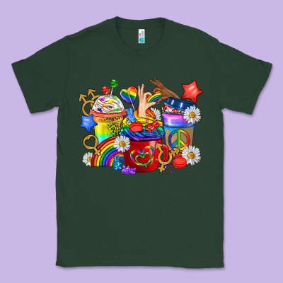 Lgbtq+ Pride Coffee Cups Classic Tee Designed By Bundleandbundleshop