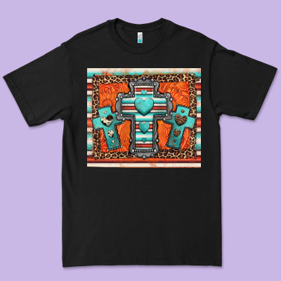 Turquoise Gemstone Crosses Premium Tee Designed By Jasminsmagicworld