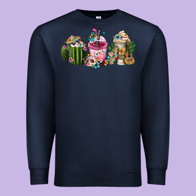 Mexican Day Of The Dead Coffee Cups Premium Sweatshirt Designed By Fadigitalartstudio