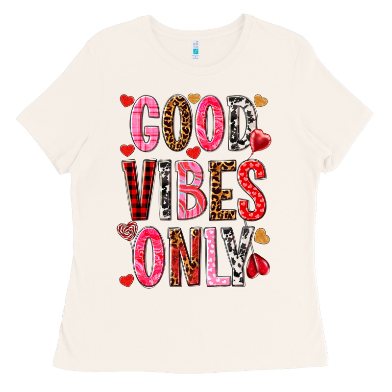 Good Vibes Only Ladies Tee by NancyCooperArtShop | Teevron