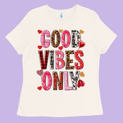 Good Vibes Only Ladies Tee Designed By Nancycooperartshop