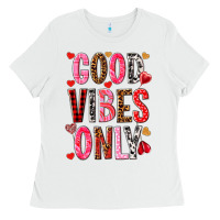 White good vibes only Ladies Tee - NancyCooperArtShop