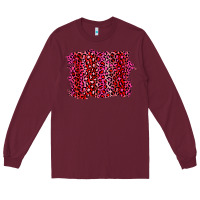 Burgundy pink leopard background Long Sleeve Tee - RanaPortraitStore
