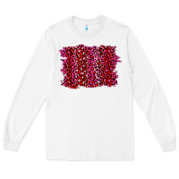 White pink leopard background Long Sleeve Tee - RanaPortraitStore