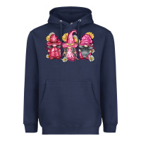 Navy breast cancer gnomes Heavyweight Hoodie - FaDigitalArtStudio