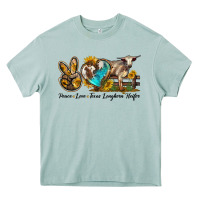 Arona peace love longhorn heifer Heavy Core Tee - LillyAllenDesigns