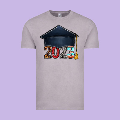 2023 Graduation Hat Bbs Vintage Tee Designed By Bundleandbundleshop