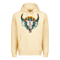 Pina Colada sunflower gemstone bull skull Premium Hoodie - OliviaCreatesArt