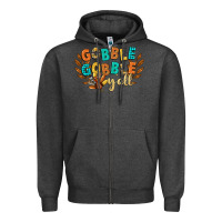 Charcoal Heather gobble gobble yall Zipper Hoodie - CowGirlArtShop