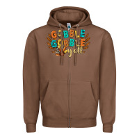 Chestnut gobble gobble yall Zipper Hoodie - CowGirlArtShop