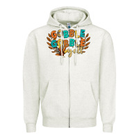 Oatmeal Heather gobble gobble yall Zipper Hoodie - CowGirlArtShop