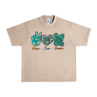French Oak Peace Love Gemstone Urban Heavy Tee - BundleAndBundleShop