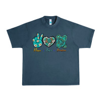 Midnight Navy Peace Love Gemstone Urban Heavy Tee - BundleAndBundleShop