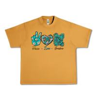 Peanut Butter Peace Love Gemstone Urban Heavy Tee - BundleAndBundleShop