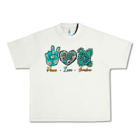 Pistachio Peace Love Gemstone Urban Heavy Tee - BundleAndBundleShop