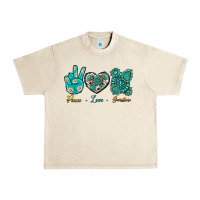 Sandshell Peace Love Gemstone Urban Heavy Tee - BundleAndBundleShop