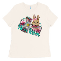 Bone he is risen cross rabbit Ladies Tee - BarkalooDesign