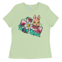 Matcha he is risen cross rabbit Ladies Tee - BarkalooDesign