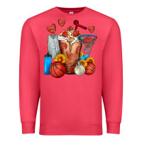 Cardinal Basketball Sunflower Frappe Premium Sweatshirt - FaDigitalArtStudio