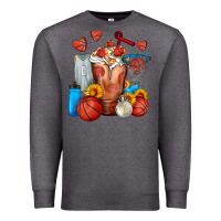 Basketball Sunflower Frappe Premium Sweatshirt | Teevron