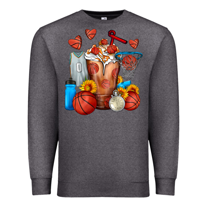 Basketball Sunflower Frappe Premium Sweatshirt by FaDigitalArtStudio | Teevron