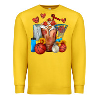 Lemon Basketball Sunflower Frappe Premium Sweatshirt - FaDigitalArtStudio