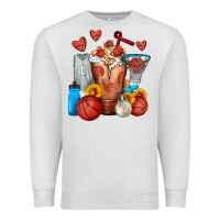 Oatmeal Heather Basketball Sunflower Frappe Premium Sweatshirt - FaDigitalArtStudio