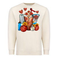 Sandshell Basketball Sunflower Frappe Premium Sweatshirt - FaDigitalArtStudio