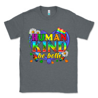 Charcoal Heather LGBTQ Pride Human Kind Be Both Classic Tee - BundleAndBundleShop