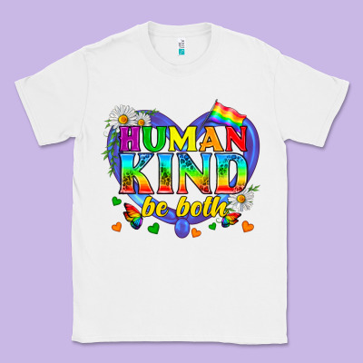 Lgbtq Pride Human Kind Be Both Classic Tee Designed By Bundleandbundleshop