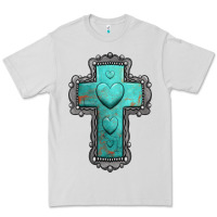 Dove Grey turquoise gemstone cross Premium Tee - Jasminsmagicworld