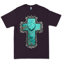 Plum turquoise gemstone cross Premium Tee - Jasminsmagicworld
