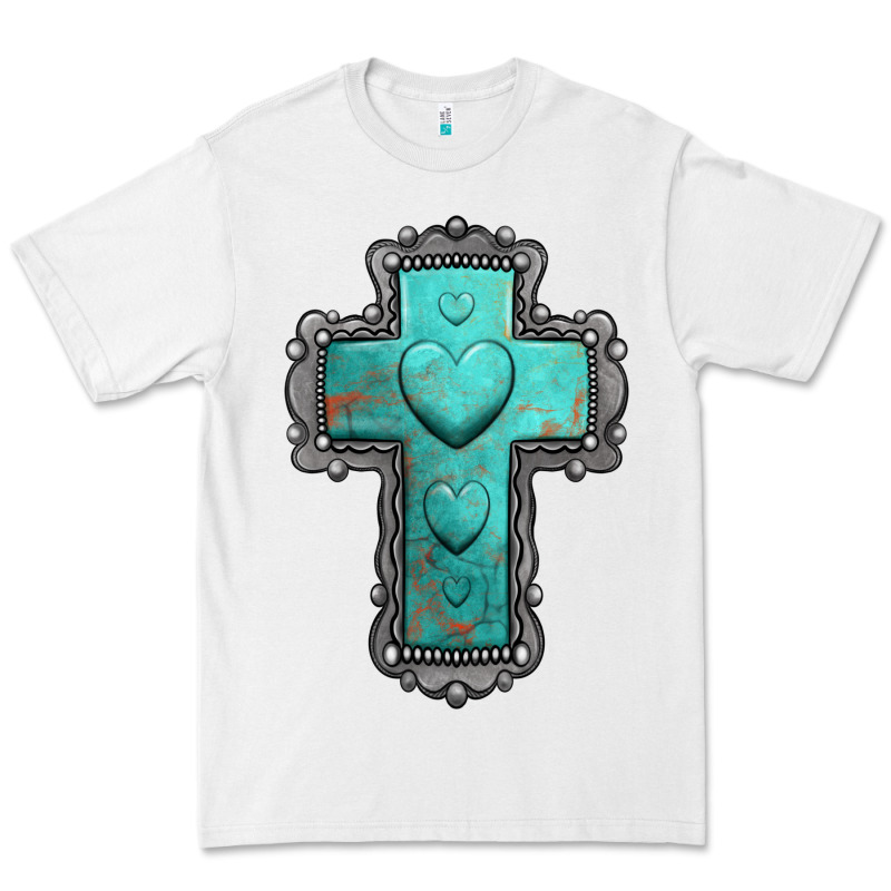 Turquoise Gemstone Cross Premium Tee by Jasminsmagicworld | Teevron
