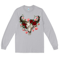 Moon Dust valentines bull skull Long Sleeve Tee - RanaPortraitStore
