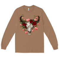 Toasted Coconut valentines bull skull Long Sleeve Tee - RanaPortraitStore