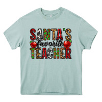 Santa's Favorite Teacher Heavy Core Tee | Teevron