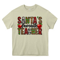 Mossy santa's favorite teacher Heavy Core Tee - Jasminsmagicworld