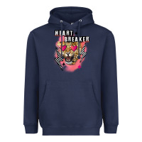 Navy Heart breaker Valentine's Day Heavyweight Hoodie - FaDigitalArtStudio