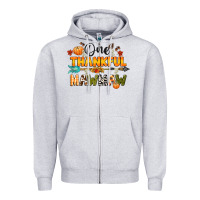 Heather Grey one thankful mawmaw Zipper Hoodie - CowGirlArtShop