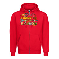 Red one thankful mawmaw Zipper Hoodie - CowGirlArtShop