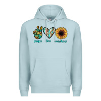 Blue Mist peace love sunshine Premium Hoodie - JahusDesignShop