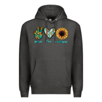 Charcoal Heather peace love sunshine Premium Hoodie - JahusDesignShop